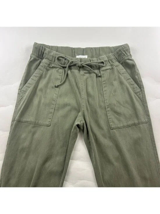 Bella Dahl Olive Green Soft Stretch Tencel Jogger Lounge Pant L - Picture 2 of 6